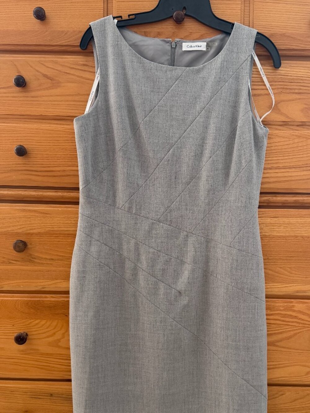 Calvin Klein Gray Sheath Dress Like New Never Worn Size 8